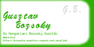 gusztav bozsoky business card