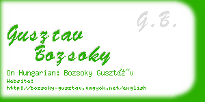 gusztav bozsoky business card